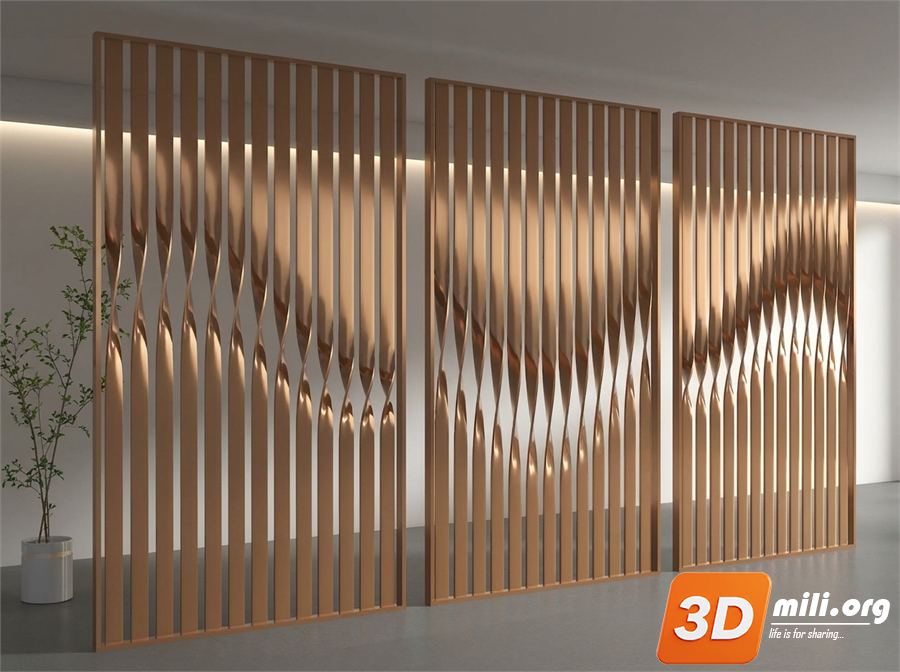 Folding screen Skp Files 